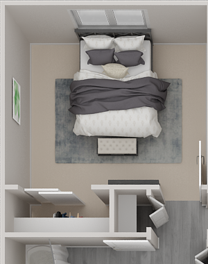Two bedroom floor plan